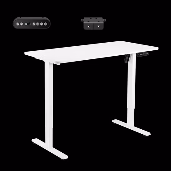 Wholesale Factory OEM Quick Install Adjustable Height Black Sit Stand up Economy Electric Gaming Single Motor Standing Office Computer Desk with Splice Board